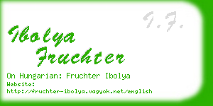 ibolya fruchter business card